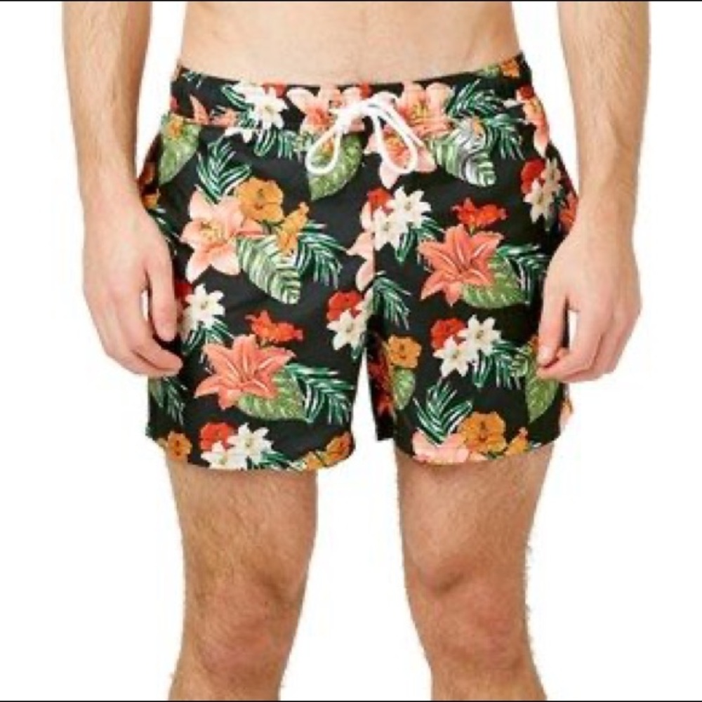 Topman Floral Swim Trunks